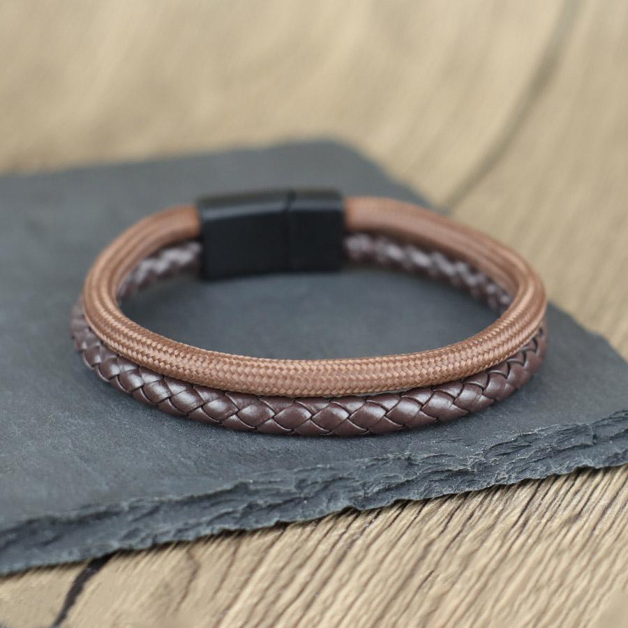 Noter Fashion Men Bracelet 3 Colors Available Bilayer Wrap Braclet Openable Buckle Leisure Versatile Accessories Pulseria Homme