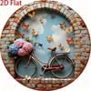 1 Piece 2D Flat Hanging Tin Sign Hand Painted Artwork For Home Wall Decor