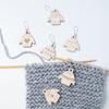 Holz Anhänger Strickmaschenmarkierer Holz Häkelnadelverschluss Für DIY Bastelmarkierer