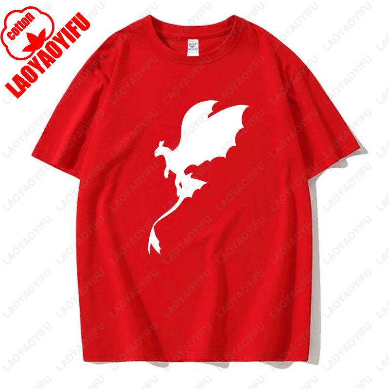 Toothless Light Fury Shirt How To Train Your Dragon for Men Women TShirt Movie Couple Matching Cotton Simple Tee for Unisex Gift