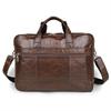 Jiameida Retro Leather Men's 17-Inch Briefcase and Handbag