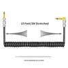 Curly Musical Instruments Audio Guitar Cable Cord 14 Inch Straight To Right Angle Gold Plated TS Plug PU Jacket Electric Guitar Bass Mixer Amplifier