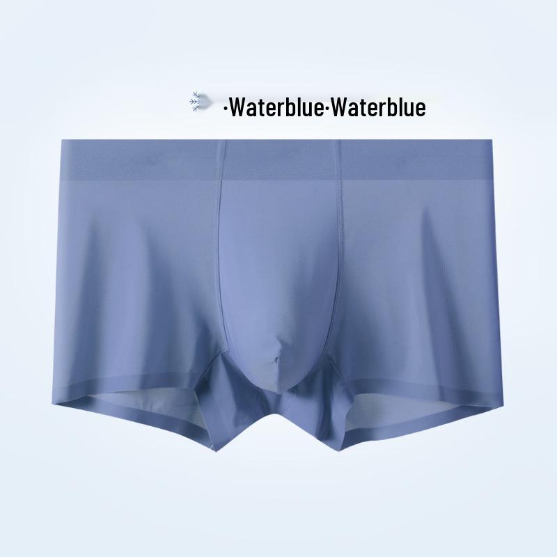 Men's 7A Grade Mulberry Silk Antibacterial Seamless Boxer Shorts - Breathable for Spring/Summer