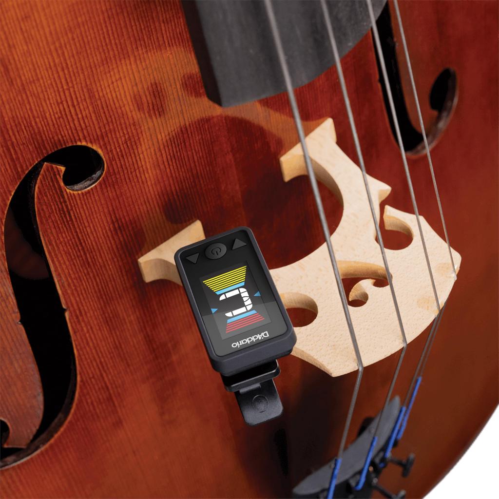 D'Addario Rechargeable Headstock Tuner for CelloDouble Bass, Chromatic Type, Full Color Display, PW-CT-28