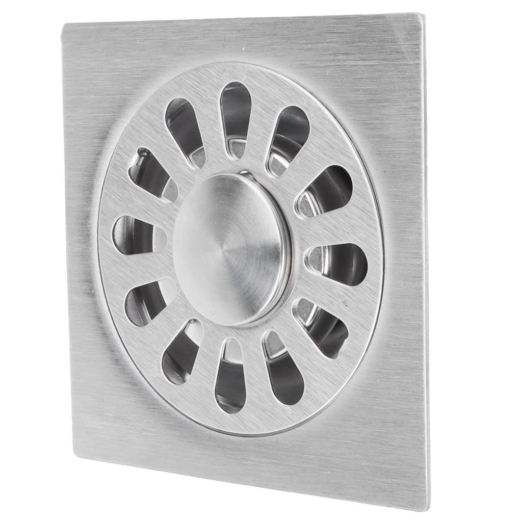 Square Floor Drain Set 304 Stainless Steel Shower Drain For Bathroom Kitchen 10x10cm