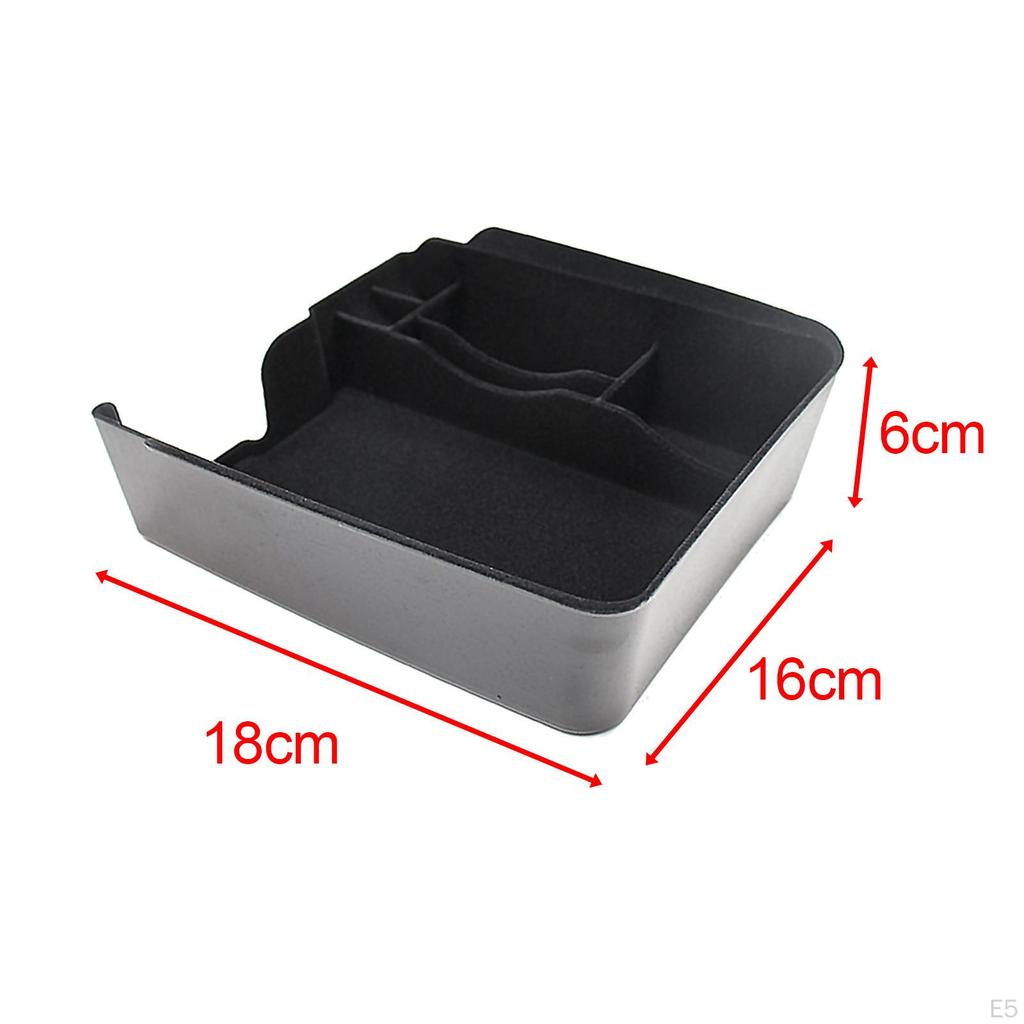 Car Center Console Organizer Tray Armrest Storage Box, Stowing Compartments, Auto Black