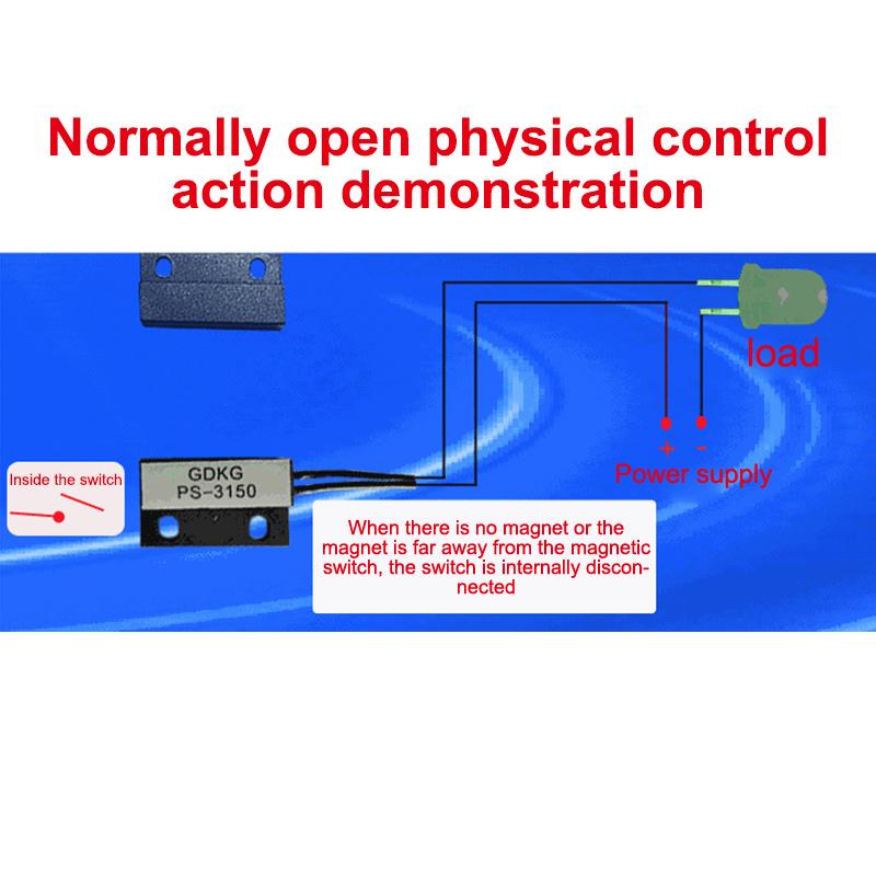 Reed Switch Sensor 1Pcs Magnetic Door Window Contact PS3150 Normally Open Closed for Wireless Alarm System Upgrade