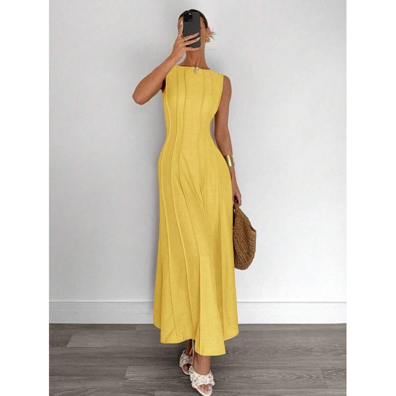 Amazon Europe and the United States 2026 summer new fashion temperament sleeveless A word casual elegant polka dot dress