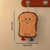 4pcs Cute Cartoon Bread-Shaped Coral Fleece Hand Towels Quick-Dry Soft Absorbent with Hanging Loop Design for Youngsters' Bathroom Kitchen