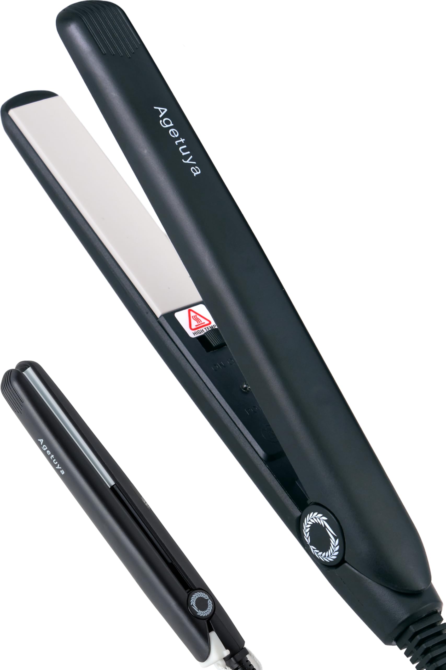 [Choose from 5 colors x Find your favorite color hair iron] Agetsuya Agetsuya Mini Pop Hair Iron Full Black | Lightweight, includes portable heat-resi
