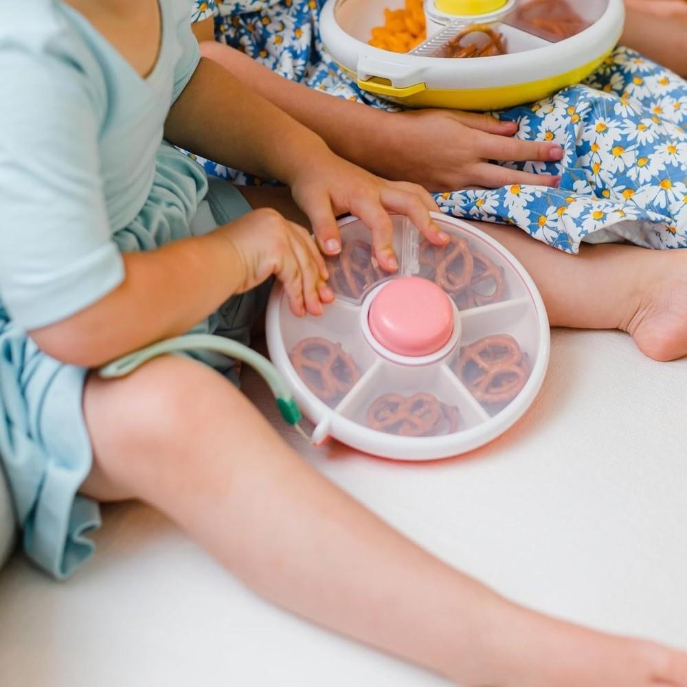 5 Compartments Snack Spinner Portable Sealed Fruit Tray Candy Box Snack Storage Box  Kids Snack