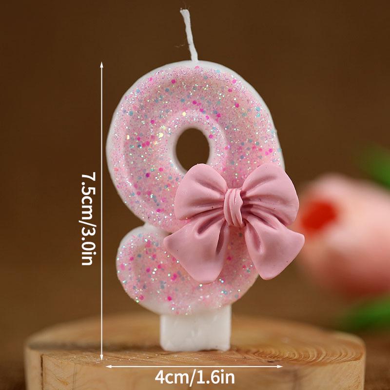 Gradient Butterfly Digital Candle Birthday Cake Topper Table Butterfly Decor 0-9 Purple Number Birthday Candles Party Supplies