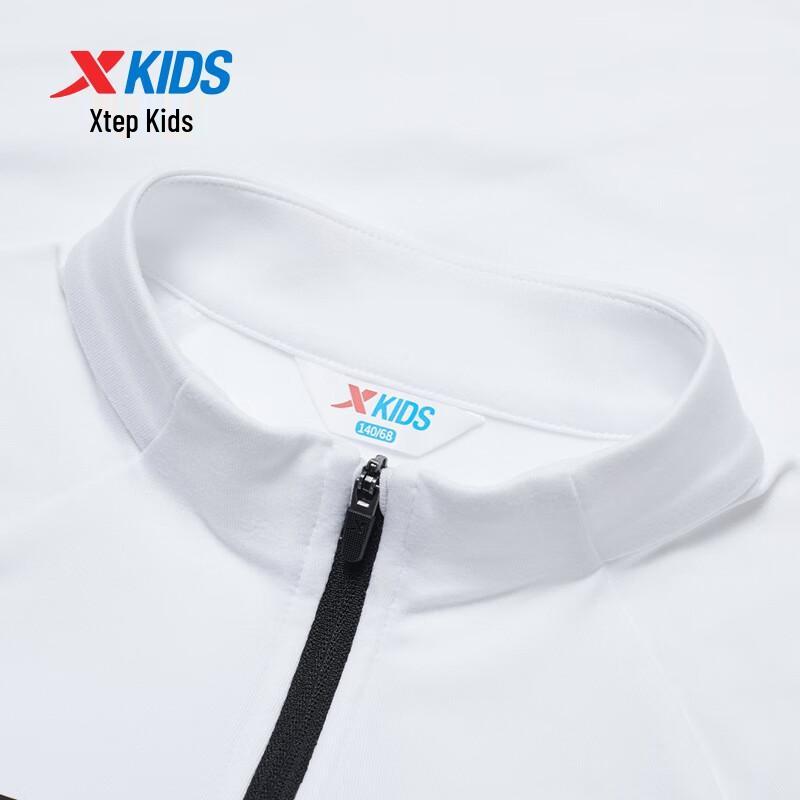 Xtep Boys' Thermal Fleece Quick-Dry Semi-High Collar Top