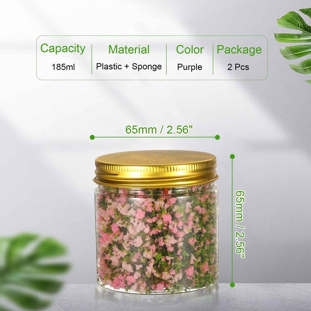 CoCud Model Flower Glasses, 185ml Capacity, Fake Miniature Flower Glass Tree, Plastic Sponge, Pink - DIY Dollhouse, Fairy Garden, Model Railway