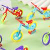 12 stk. DIY Mini Cykel Samlesæt Legetøj Plastik Cykel Model Pædagogisk Simulations Cykel Bygge Legetøj Dekoration Festartikler