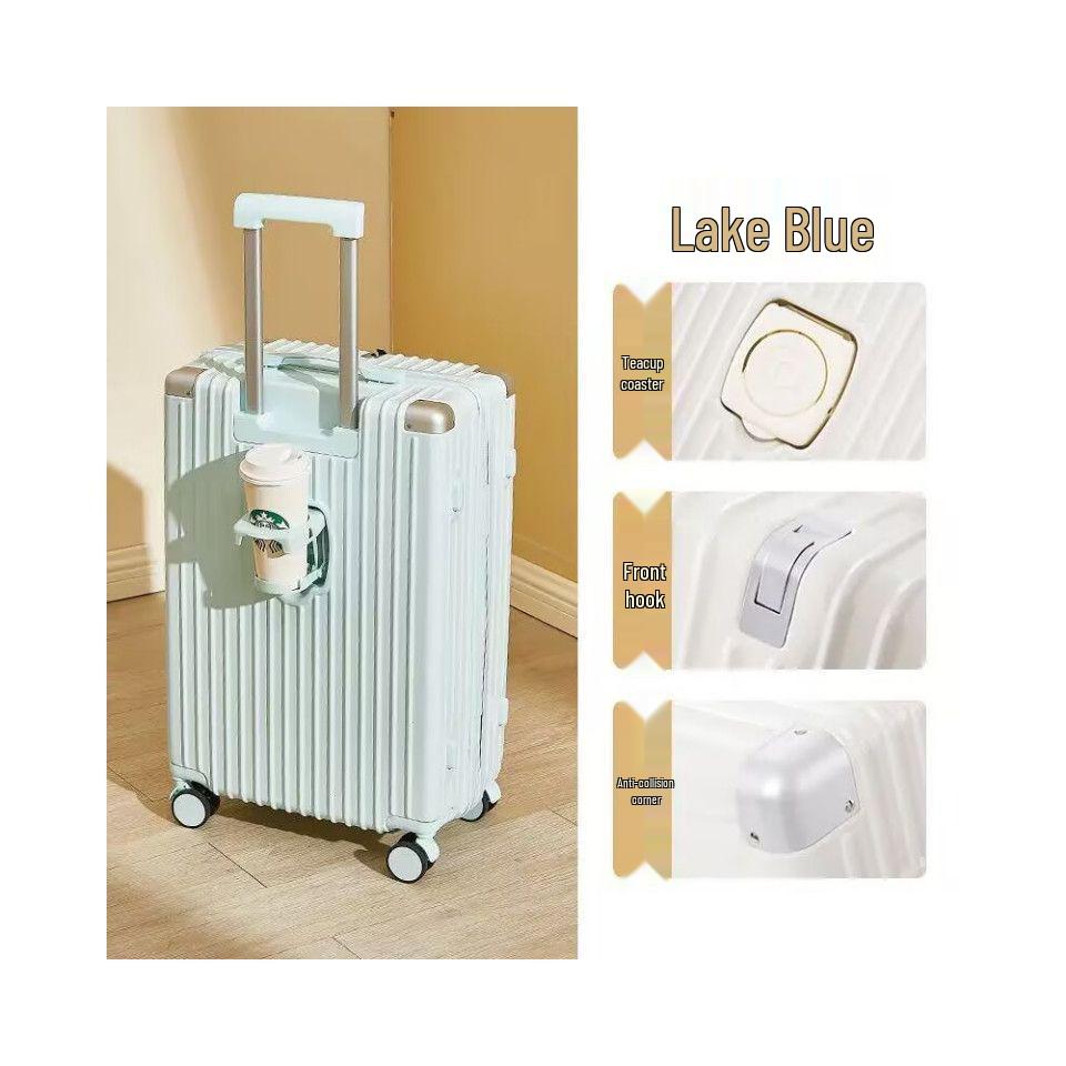 Sturdy Durable Fashionable Trolley Case: Large Capacity Suitcase with Universal Wheels & Combination Lock