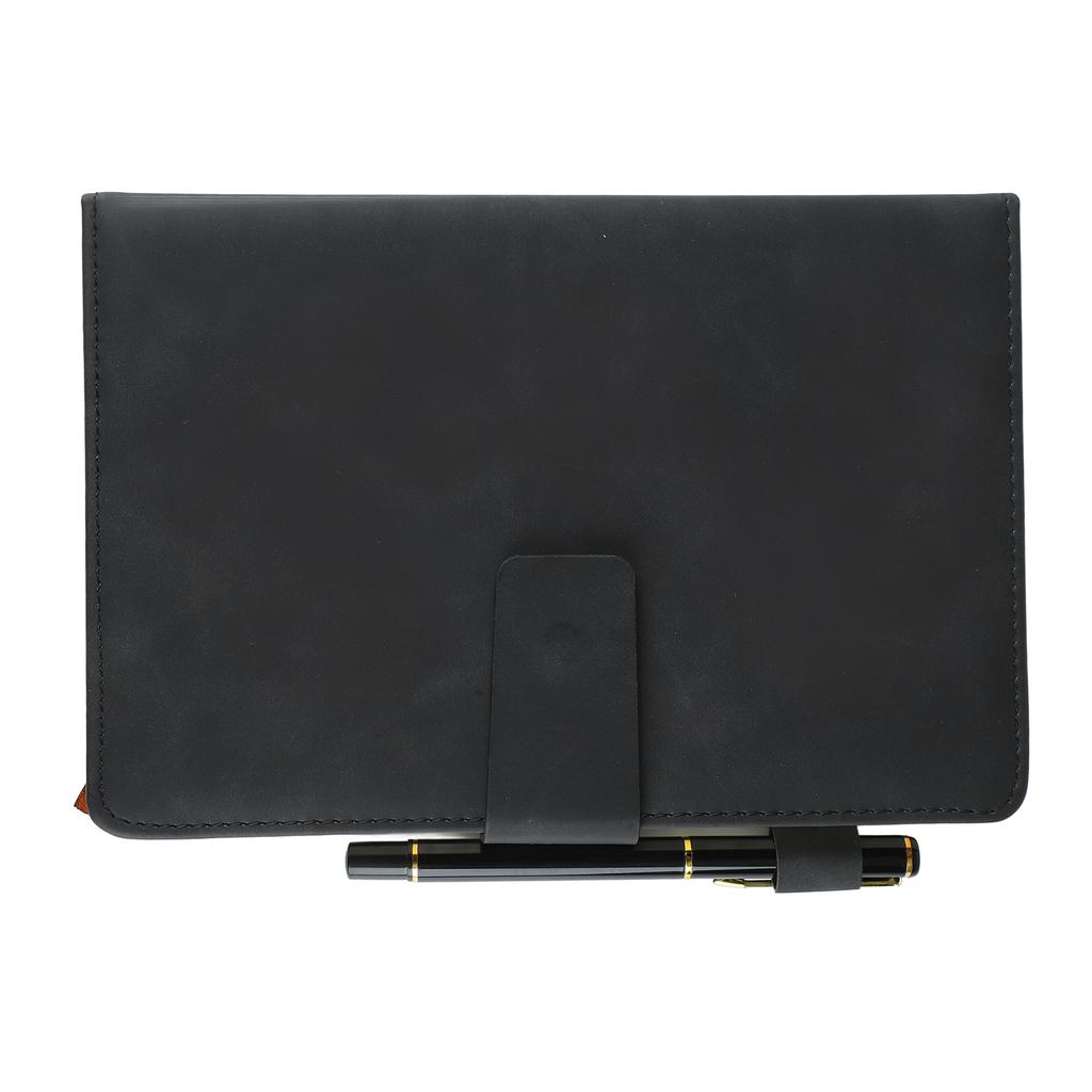 Notebook PU Leather Cover Smoothing Ink Proof Thick Paper Ruled Paper Notebook with Pen Box for School Travel