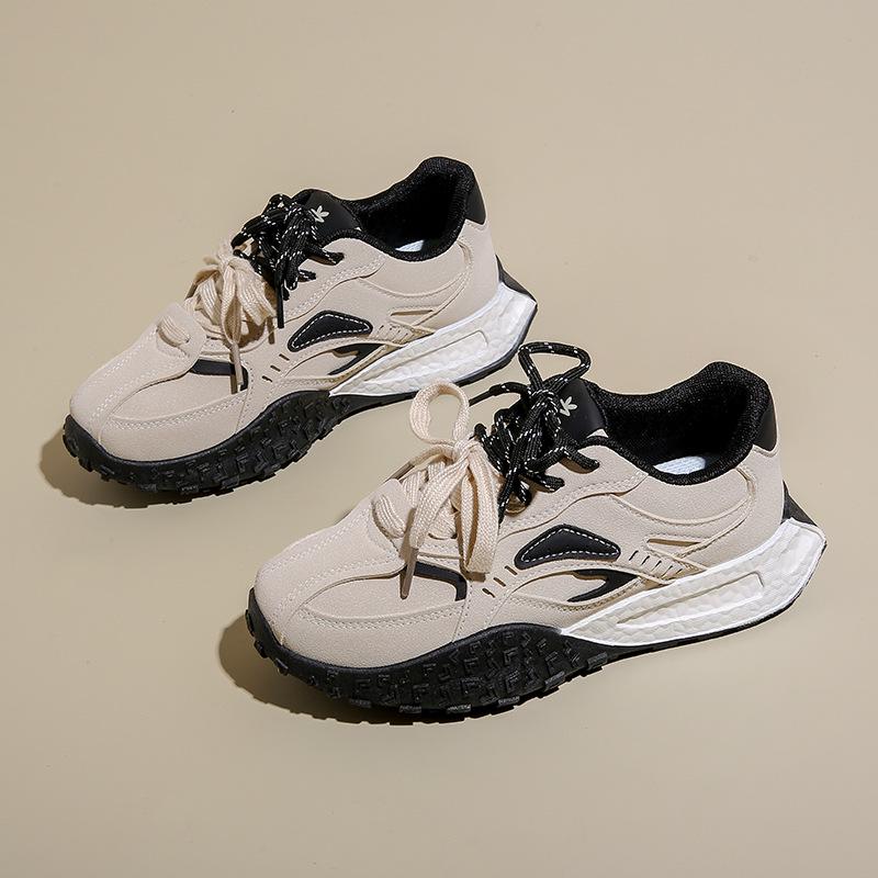 

2024 Autumn Women s Korean Breathable Forrest Gump Sneakers, Thick-Soled Casual Running Shoes YB8305 Size 39 хакі/чорний