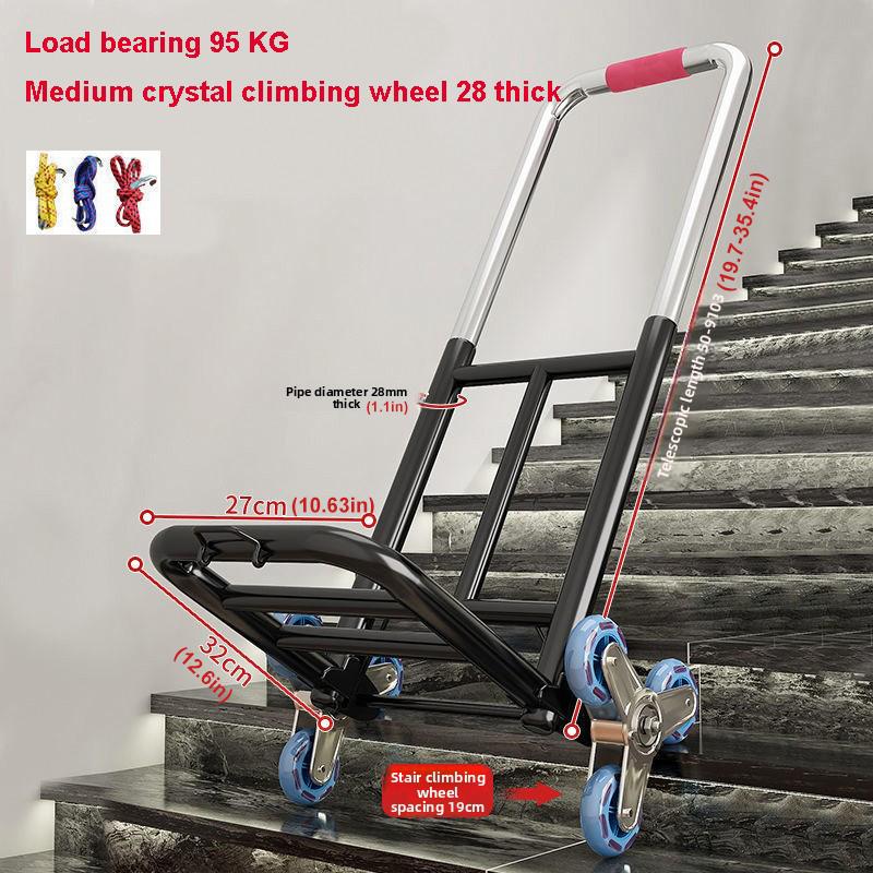 1 tk Kokkupandav Ostukäru Transportkäru Kaasaskantav Trepist ronimiseks Liigutamiseks Suur Kandevõime Transportimine Mitu Suurust