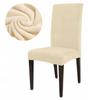 Chair Cover Thick Beige Ecru Velvet