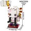 MOC Demon Bricks Anime Figure Slayer Head Tanjirou Mitsuri Inosuke Building Blocks Friends Gift Toys For Children Adult 3D Medol