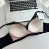 Lace flocked underwear thin cup modal mulberry silk lotus root powder cup comfortable breathable adjustment breast bra