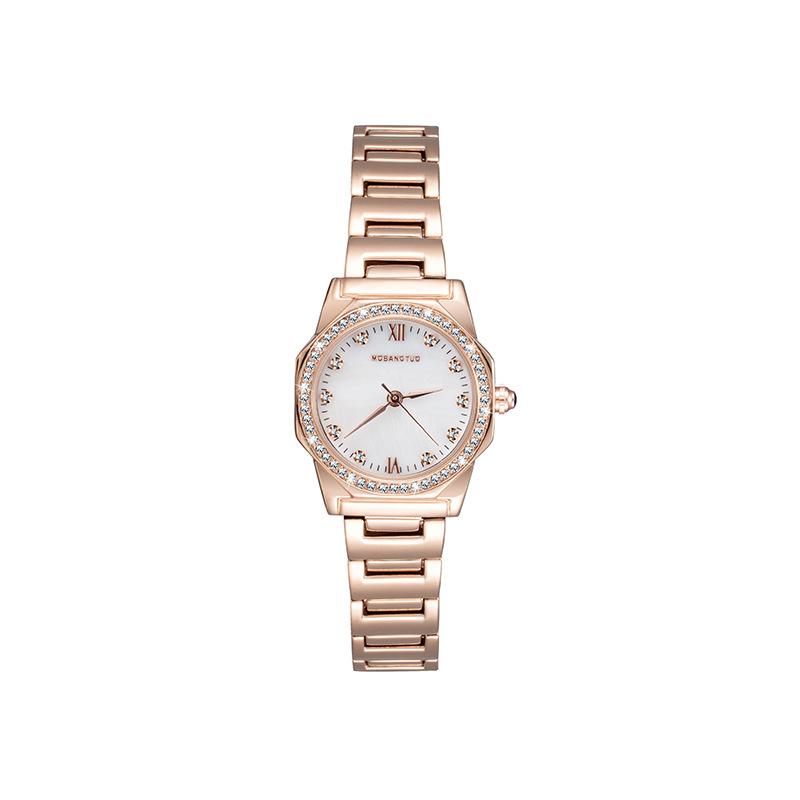 Diamond Fritillary Ladies Watch Fashion Exquisite Octagonal Waterproof Steel Belt Quartz Watch