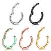 1Pc 316L Stainless Steel Nose Septum Clicker Hinged Segment Ring Nose Hoops Lip Ear Cartilage Ear Helix Body Piercing Jewelry
