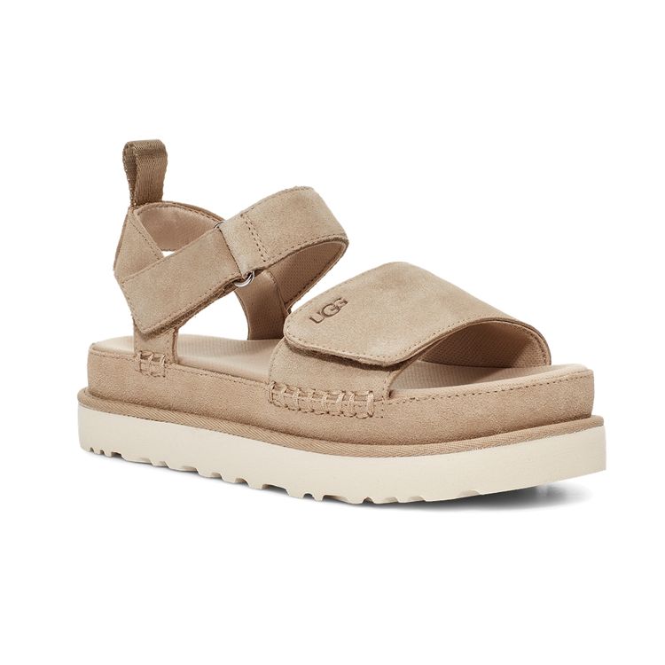 UGG Goldenstar Tolaers kuskinn Sandaler med én rem og åpen tå Sportsmote Damesandaler Grå 1117954-MSSD