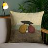Pillow Case Painting S-Sam Toft Art Sofa Short Plush Double-Sided Hd Printing Room Home Office Gift Cushion Cover