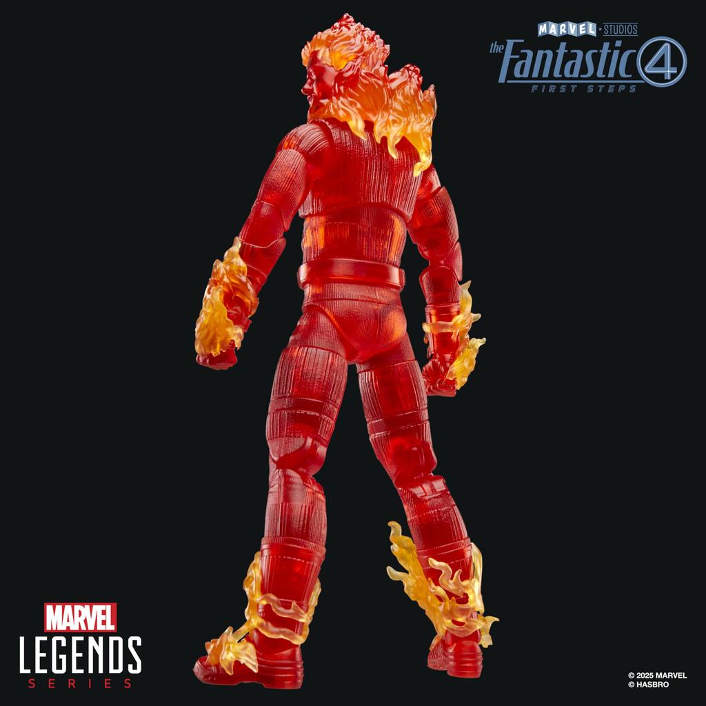 Hasbro Marvel Legends Series Human Torch from "Fantastic Four: The First Step" Johnny Storm 15cm Collectible Action Figure Toy G0803 Authentic