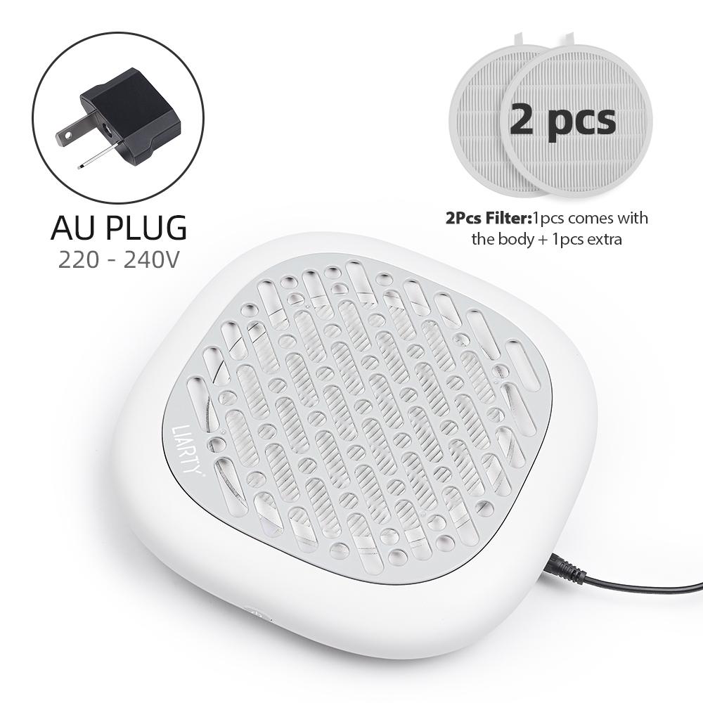 130W Super Suction Brushless Nail Dust Extractor Powerful Nail Dust Collector Nail Art Manicure Fan Vacuum Cleaner With 2 Filter