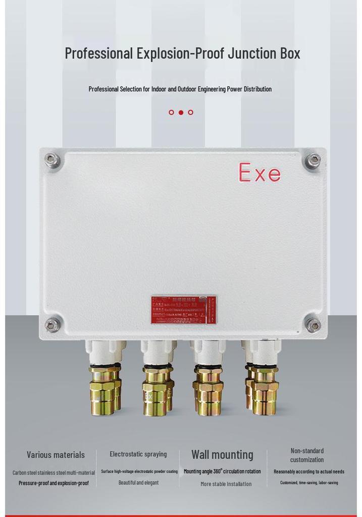 Explosion-Proof Control & Terminal Junction Box for Chemical, Pharmaceutical, Petroleum, Textile & Lighting Maintenance