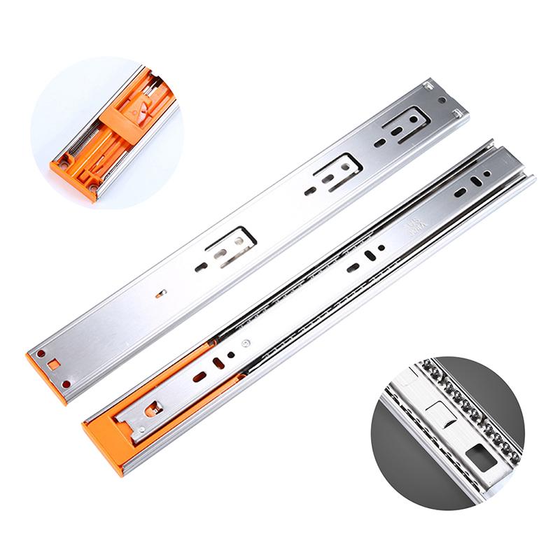 Metall Schubladenschienen Dreiteilige Schubladenführungen Leise Puffer Belastbare Führungsschiene Möbelwerkzeug