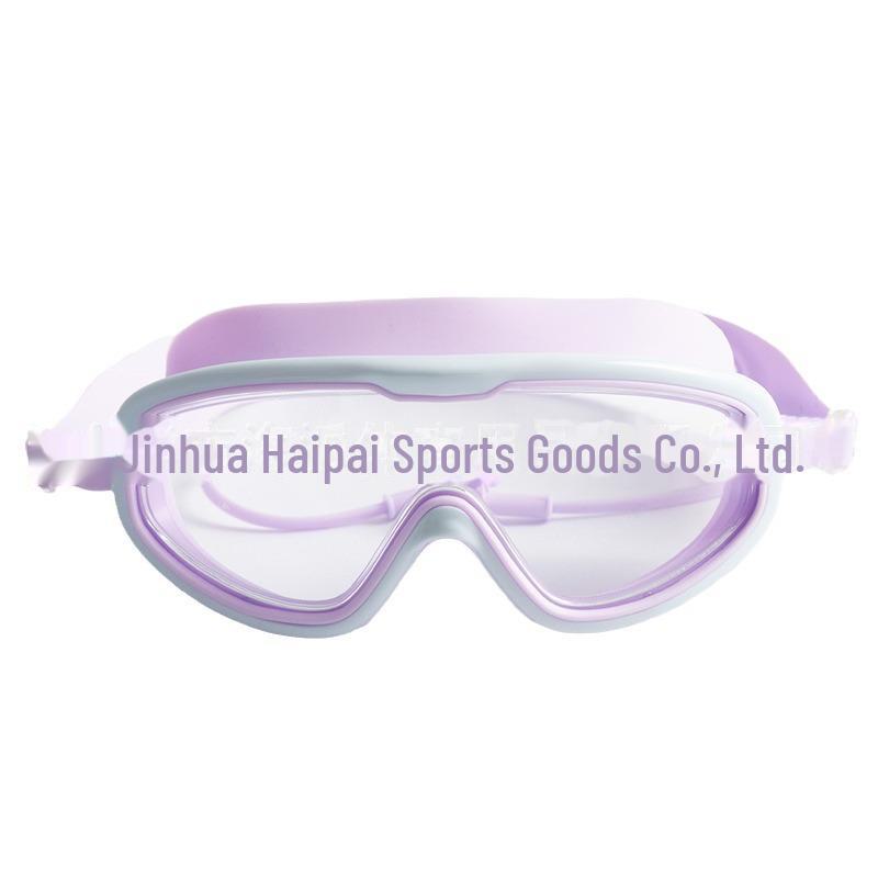 Children's Large Silicone Swimming Goggles - High-Definition, Waterproof, Anti-Fog, Ideal for Diving and Racing.