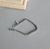 Personalized Retro Box Chain Bracelet - Elegant Silver, Versatile Japanese-Korean Inspired Couple's Jewelry for Women