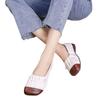 Retro Flat Mother Shoes,Women Shoes Rubber Soft Soled Leather Shoes