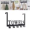 Towel Rack, Holder Bathroom Organizer with 5 Hooks, Door Hooks , Wall Mount, for