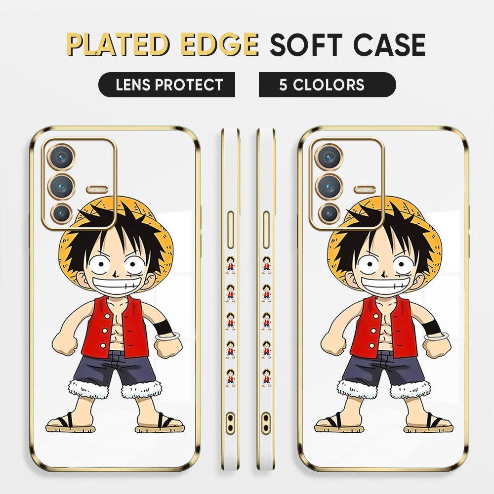 For Honor 90 70 50 X7a X9a P30 Pro P40 Lite Infinix Hot 40i 30i Vivo Y22 Y18 V30 Pro V40 Cartoon Soft TPU Full Lens Protect Cute Luffy Phone Case
