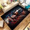 American flag  animals Pattern Square Carpet,Area Rug,Carpet Rug for Living Room Bedroom Sofa Playroom Decor,Non-slip Floor Mat,Holiday Birthday Gifts