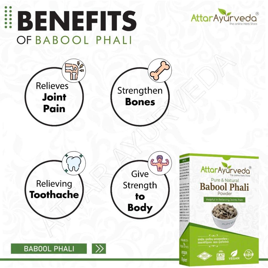 Attar Ayurveda Babool Phali Herbal Powder 250 G Natural Babool Bark Powder For Daily Wellness & Traditional Use