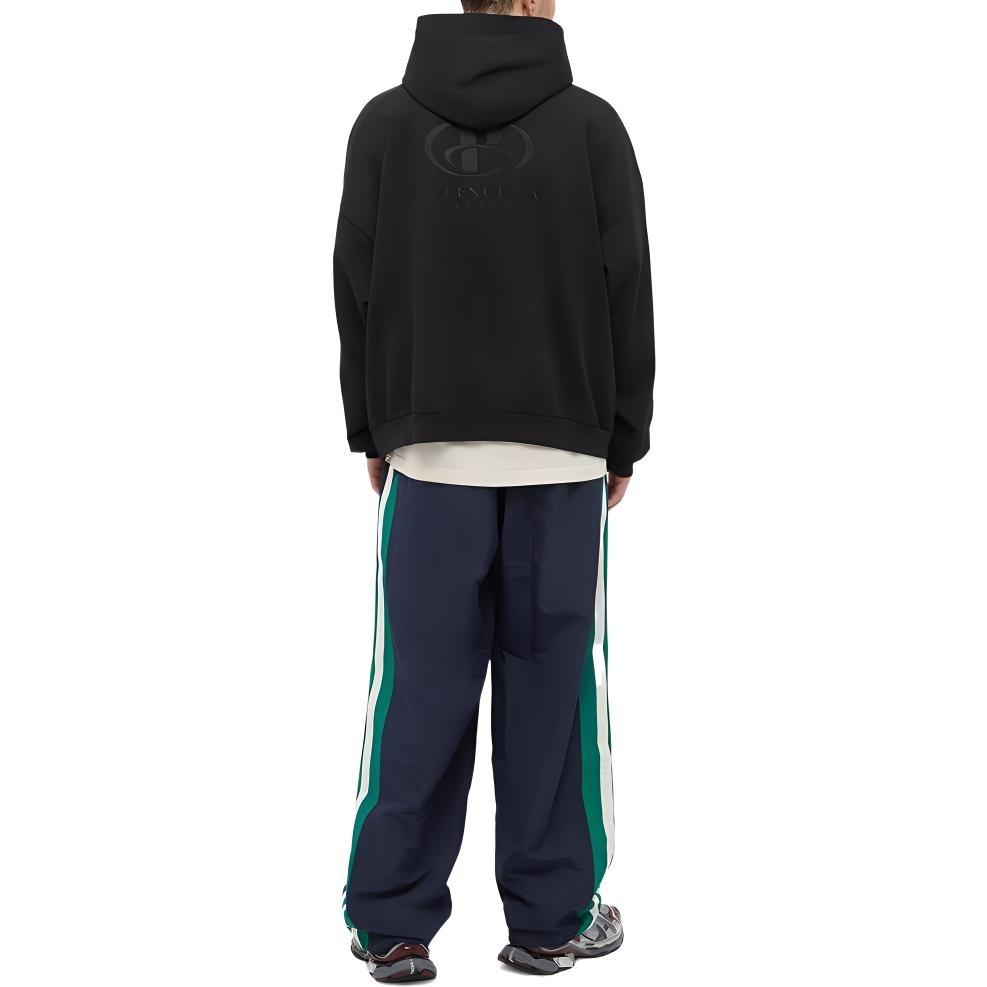 Balenciaga Back Logo Popover Hoodie 'Black' Men's 674986TLV971069