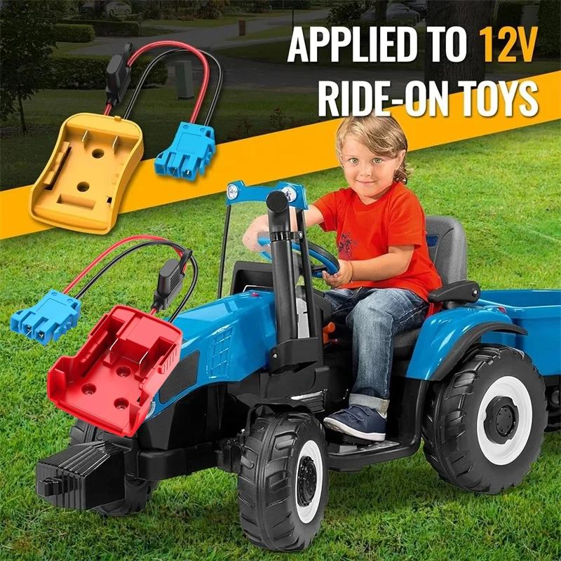 Battery Adapter For Milwaukee Dewalt Makita 18V 20V Power Wheels Battery Conversion Kit with Fuse Holder Wire Harness Connector