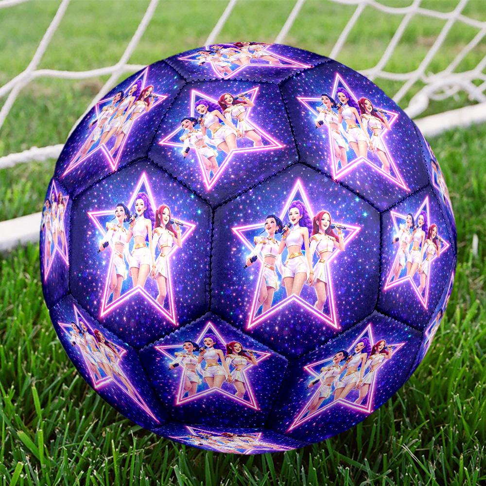 K-pop Soccer Ball Size 5 Football Machine Sewn Indoor/Outdoor Training and Matches Ideal for Soccer Enthusiasts