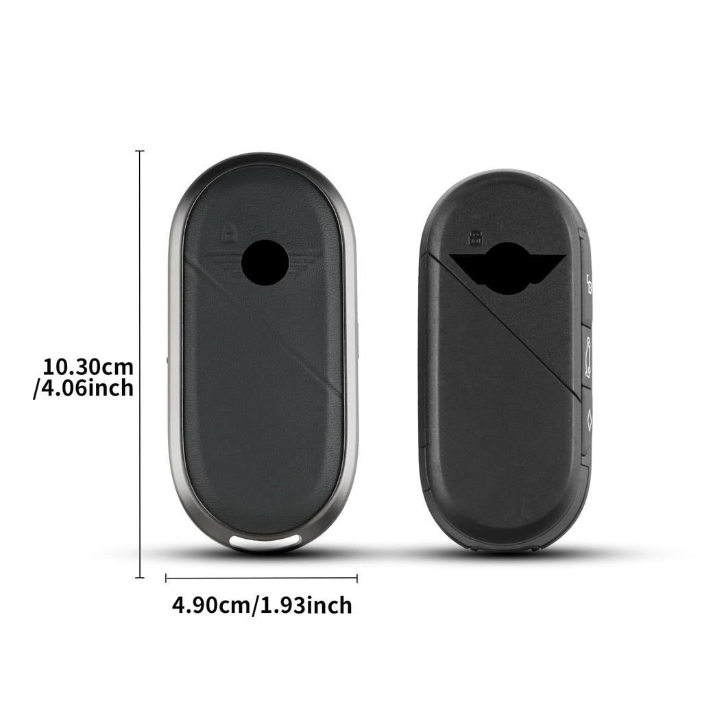 KUNGKIC Aluminum Alloy Leather Protector Smart Key Case Keychain for Mini Cooper S F65 F66 F67 Countryman U25 ACEMAN J05