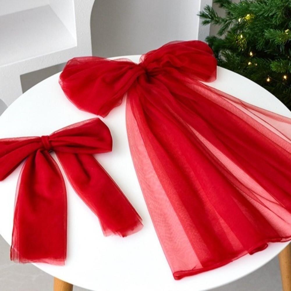 Decorative Bow Knot Baubles Exquisite Bow Hanging Ornaments Xmas Trees Pendant New Year