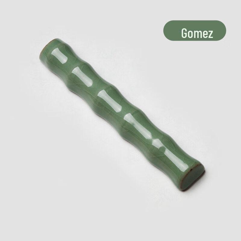 Ge Kiln Ceramic Bamboo Knot Paperweight & Brush Rest