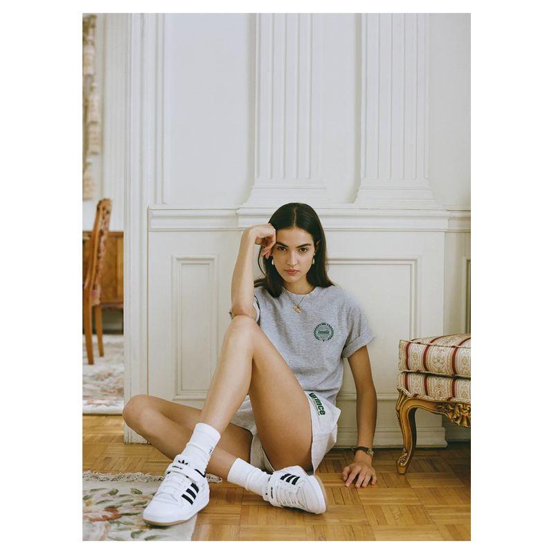 American Style Preppy Style Niche Style Retro Athleisure Letter Pure Cotton Short Sleeve Shoulder Clothes Summer Women