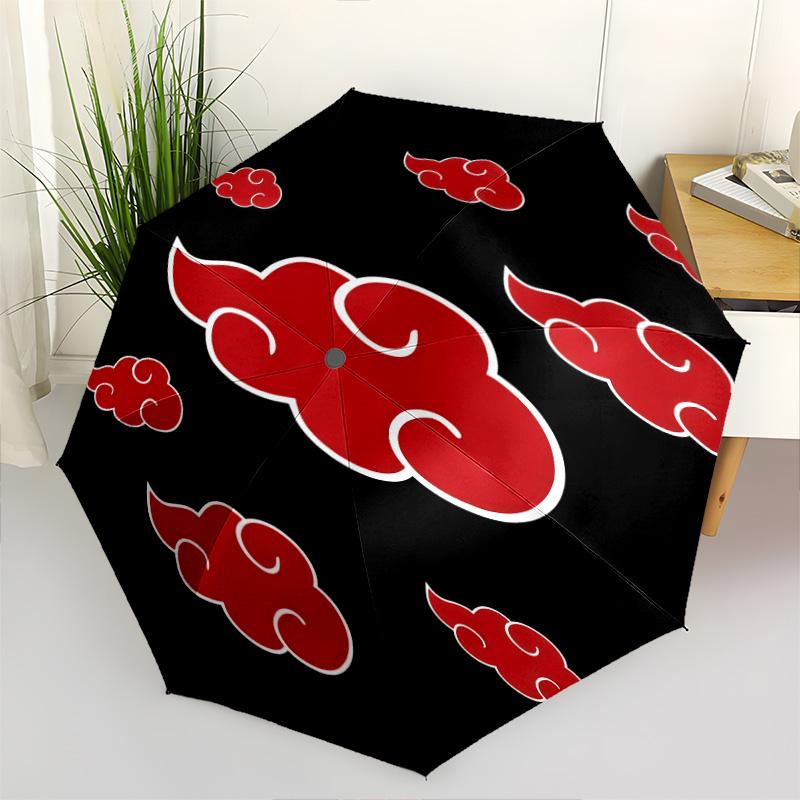 1 PC Automatic Folding Umbrella - Naruto Pattern Portable Foldable Design With 8 Ribs Christmas Birthday Gifts