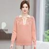 Winter Lapel Knit Sweater - 2024 Fashion for Middle-Aged & Elderly, Fleece-Lined for Autumn/Winter